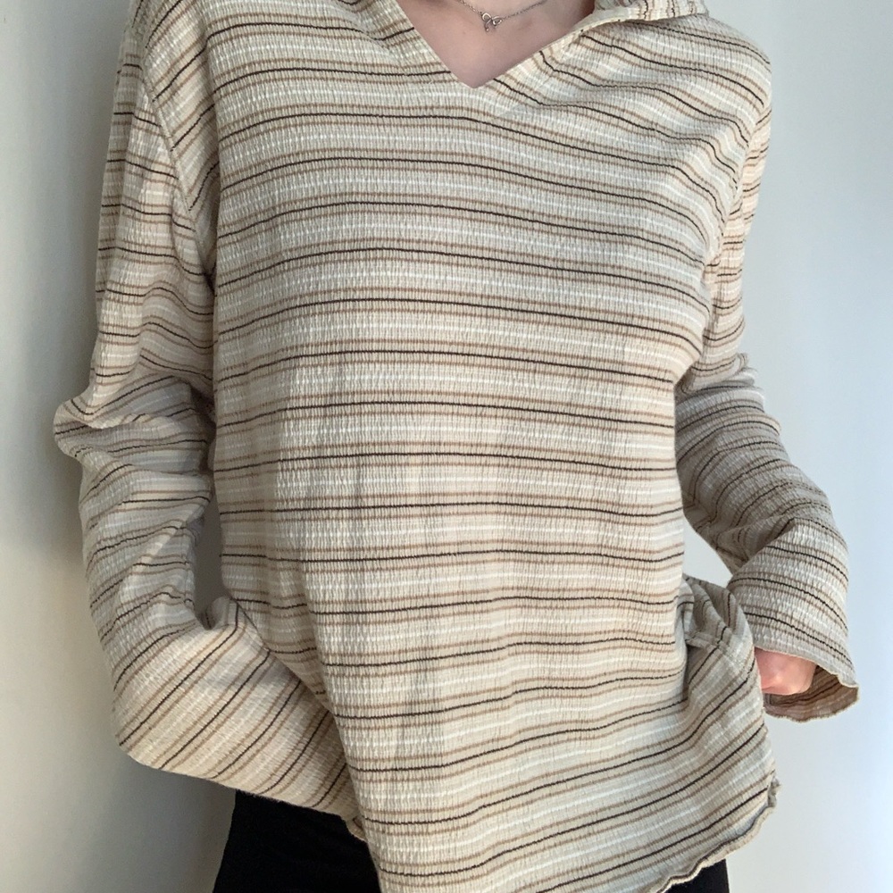 Striped Cream Lolë Pullover
